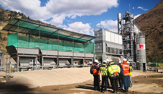 La centrale d’enrobage D&G a été mise en service au Pérou