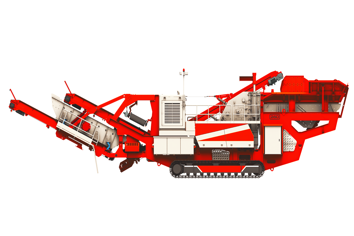 Équipement mobile de concassage à percussion sur chenilles